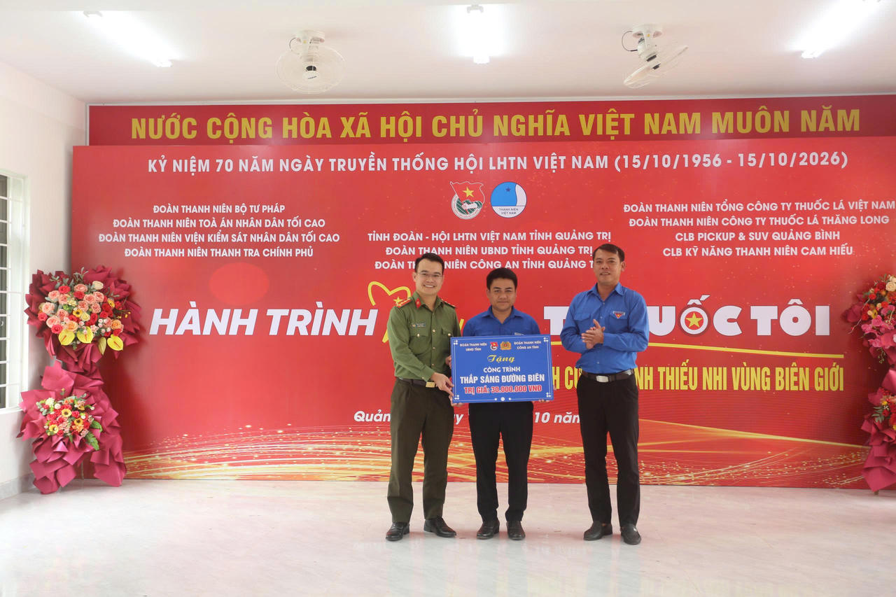 Tuổi trẻ Bộ Tư pháp đồng hành cùng thanh thiếu nhi vùng biên giới xã Lìa, Quảng Trị