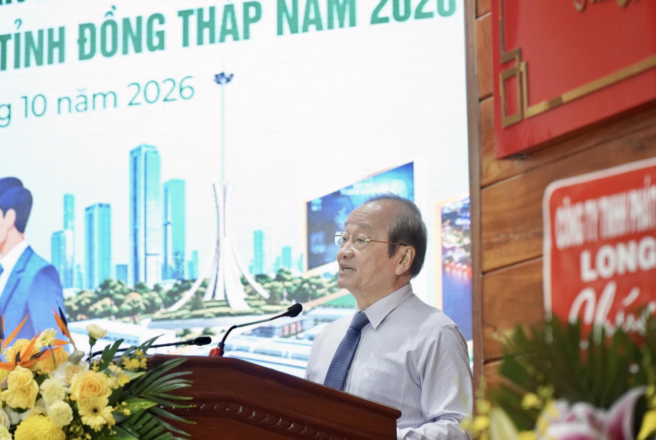 Ông Trần Thanh Đức - Chủ tịch Hiệp hội Doanh nghiệp tỉnh Đồng Tháp. Ảnh: Kim Ngân