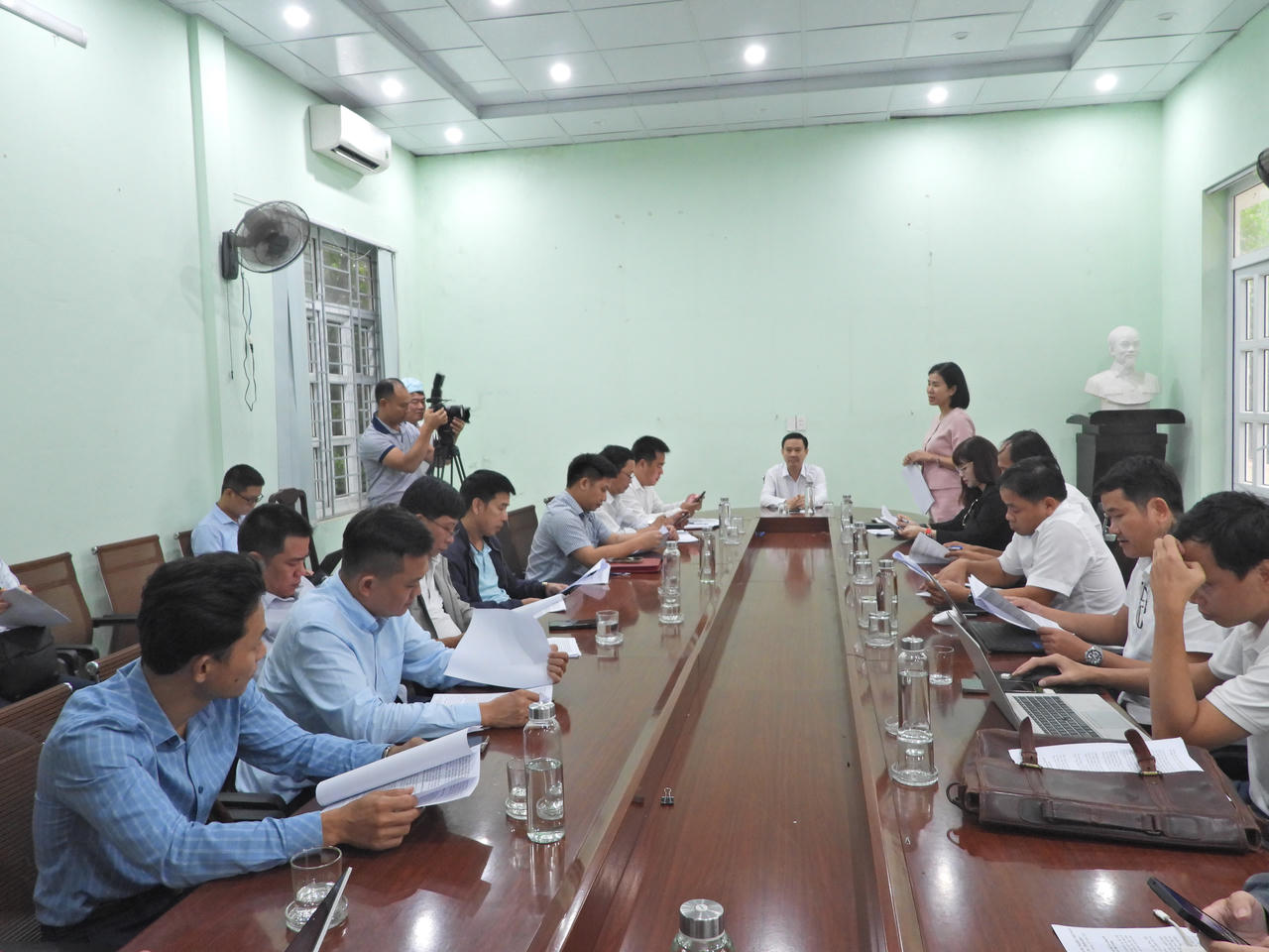 Quang cảnh buổi làm việc. (Ảnh: Minh Phương)