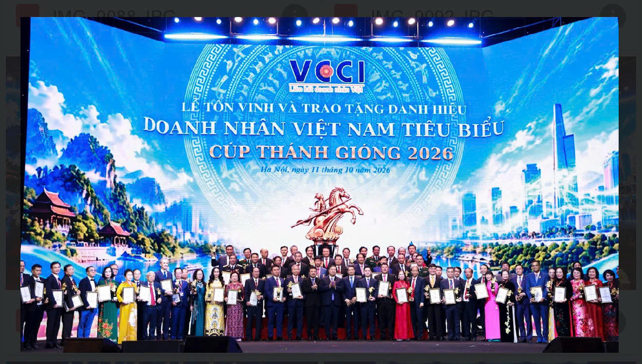 Cúp Thánh Gióng 2026 vinh danh 100 doanh nhân Việt Nam tiêu biểu
