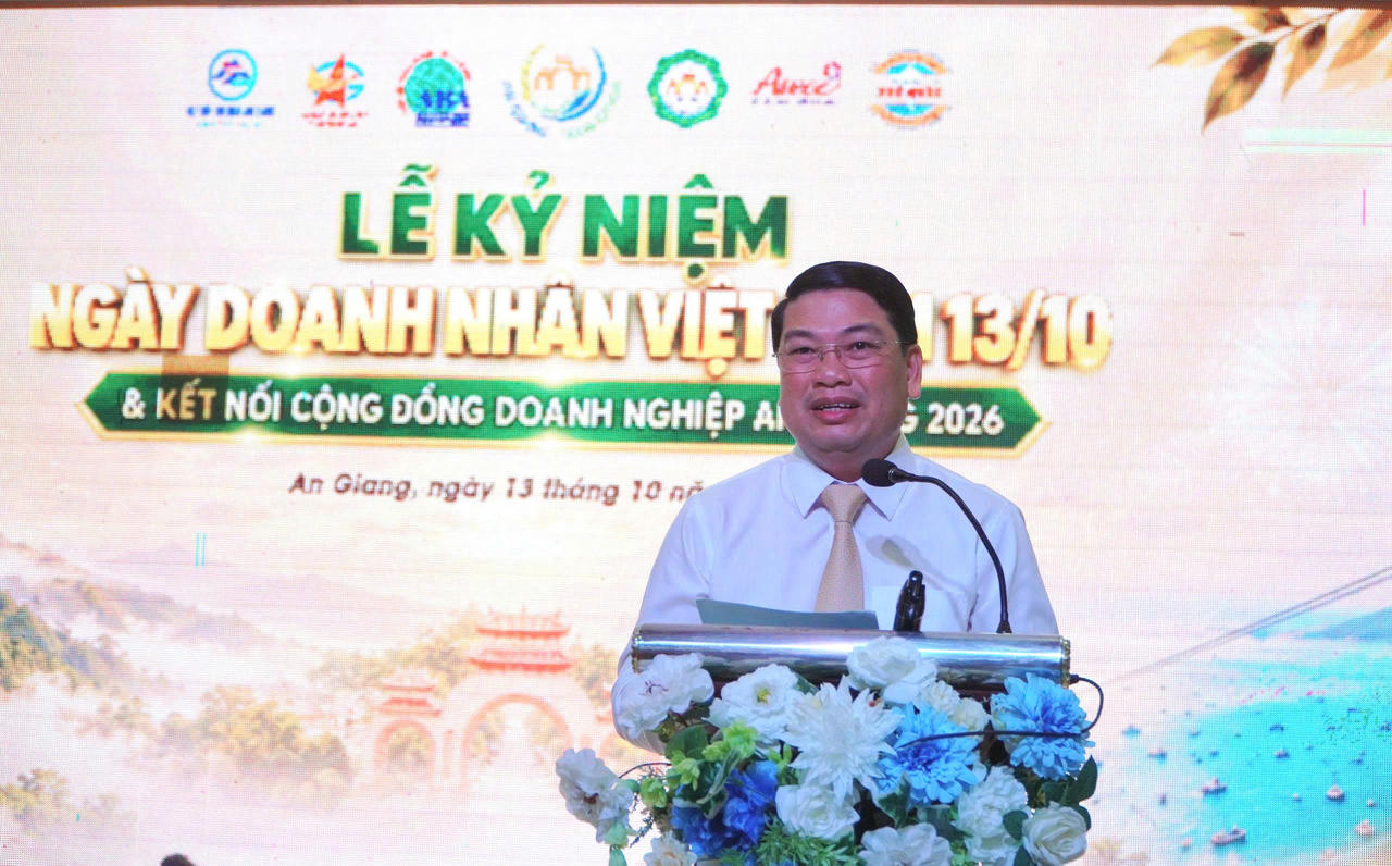 Ông Lê Trung Hồ - Phó Chủ tịch UBND tỉnh An Giang phát biểu. Ảnh: Khánh Thùy