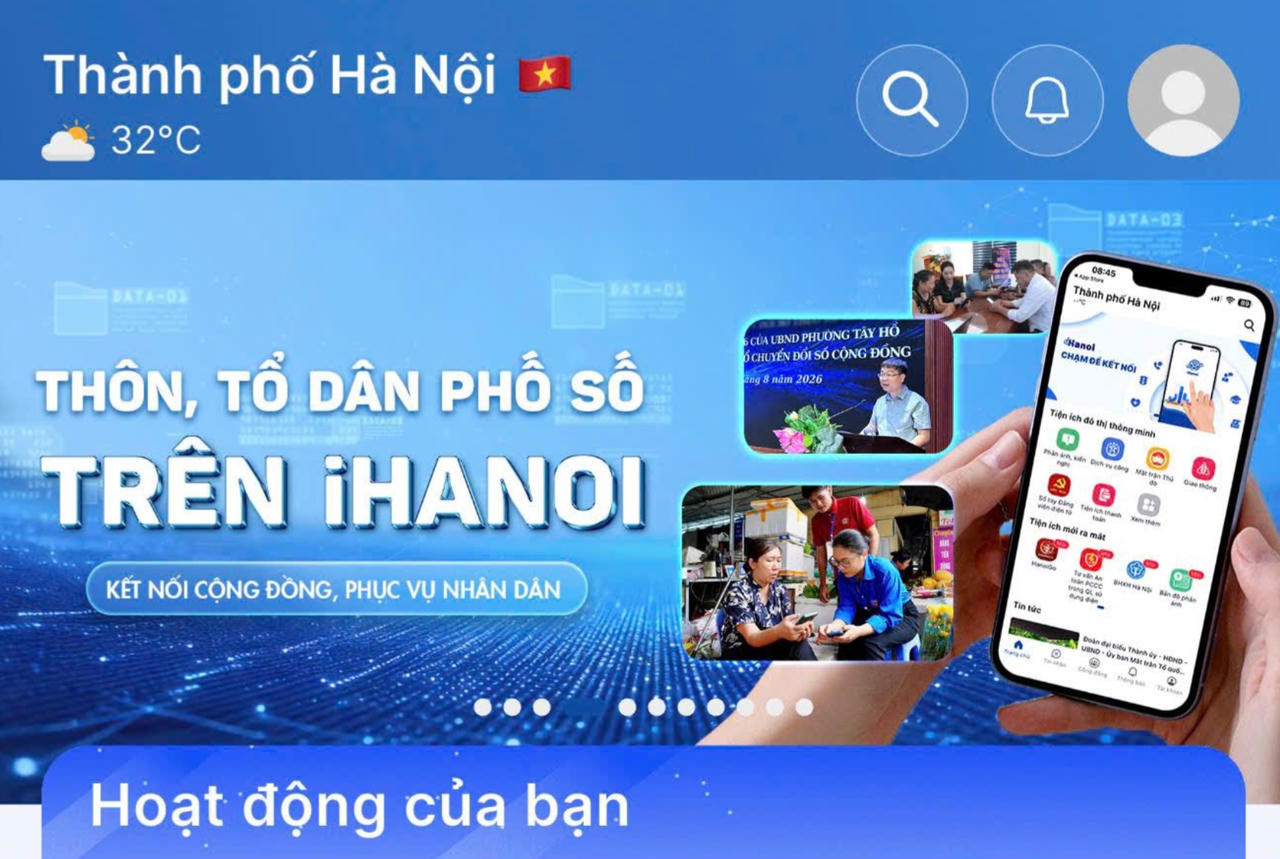 Giao diện của iHanoi. (Ảnh minh họa)