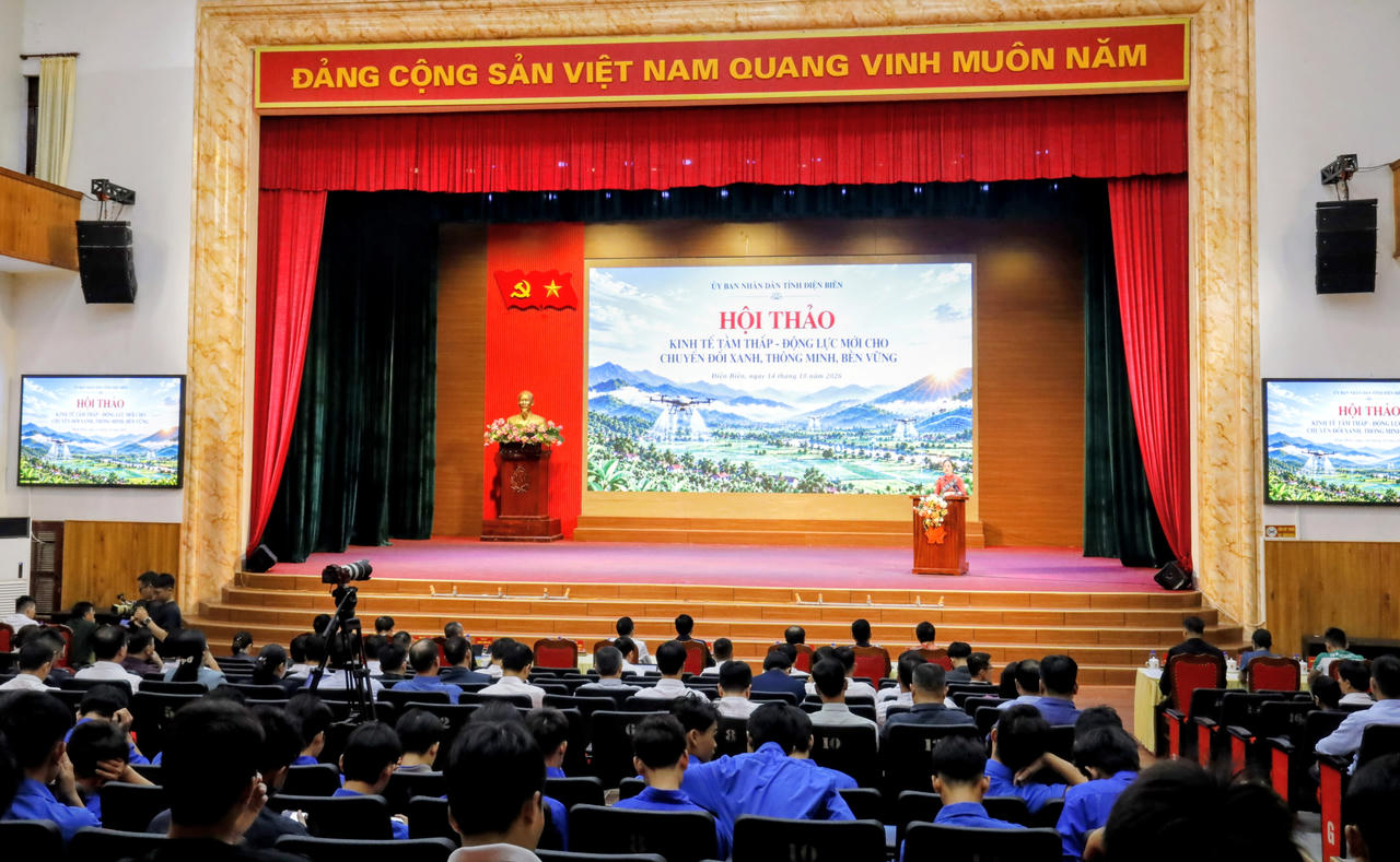 UBND tỉnh Điện Biên tổ chức Hội thảo kinh tế tầm thấp - động lực mới cho chuyển đổi xanh, thông minh, bền vững (Ảnh: PV).