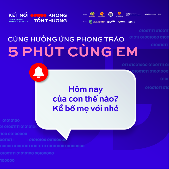 “5 phút cùng em”: Bắt đầu từ một cuộc trò chuyện để trẻ em an toàn hơn trên không gian mạng
