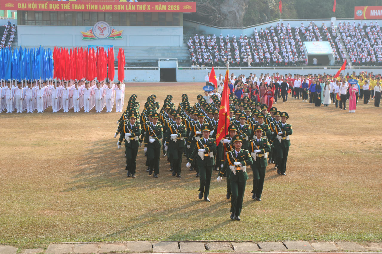 Đoàn thuộc lực lượng Quân đội tại Đại hội. Ảnh: Minh Hữu
