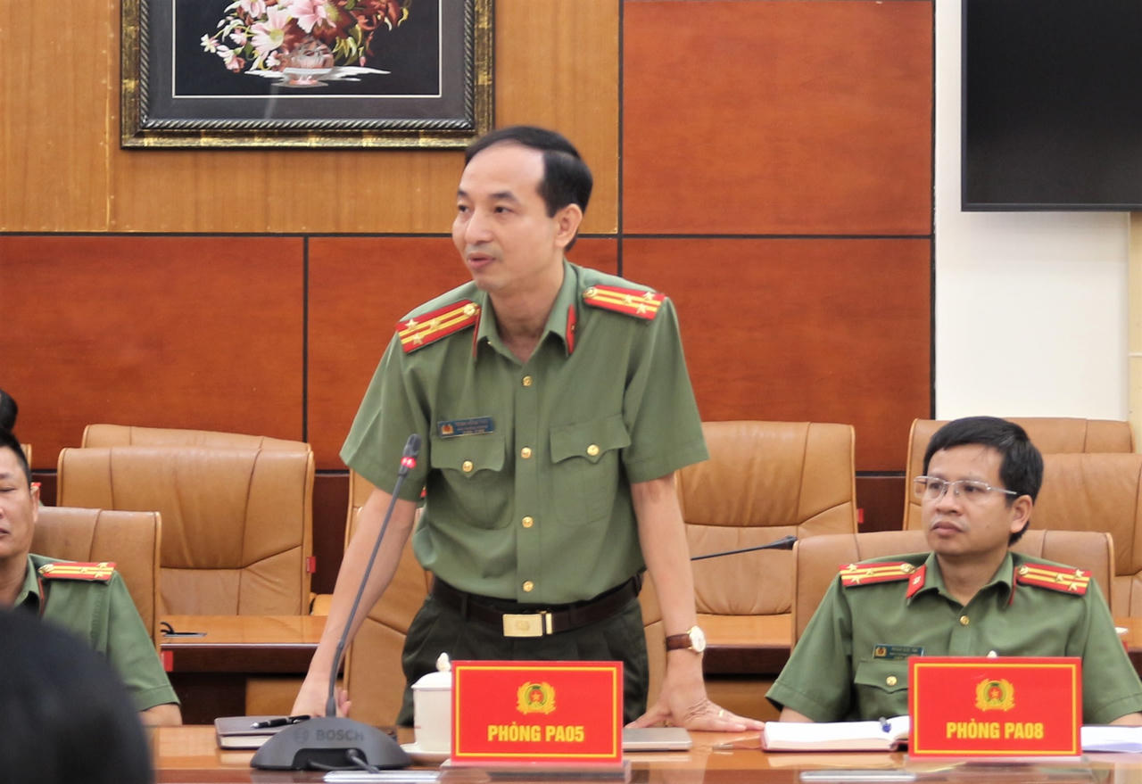 Đại diện Phòng PA05 phát biểu. (Ảnh: Thuỳ Linh)