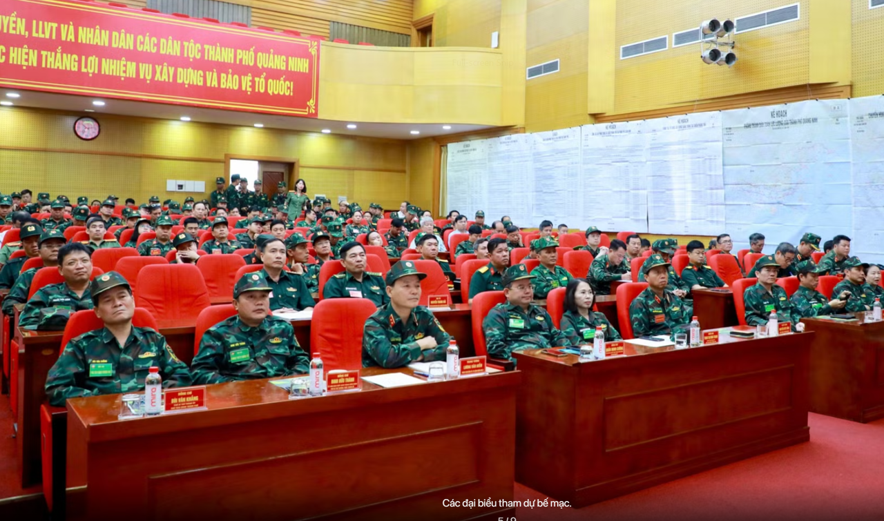Diễn tập khu vực phòng thủ thành phố Quảng Ninh năm 2026 mang mật danh “QN-26” đã hoàn thành đúng chương trình, nội dung đề ra. (Ảnh: Cổng TTĐT Quảng Ninh)
