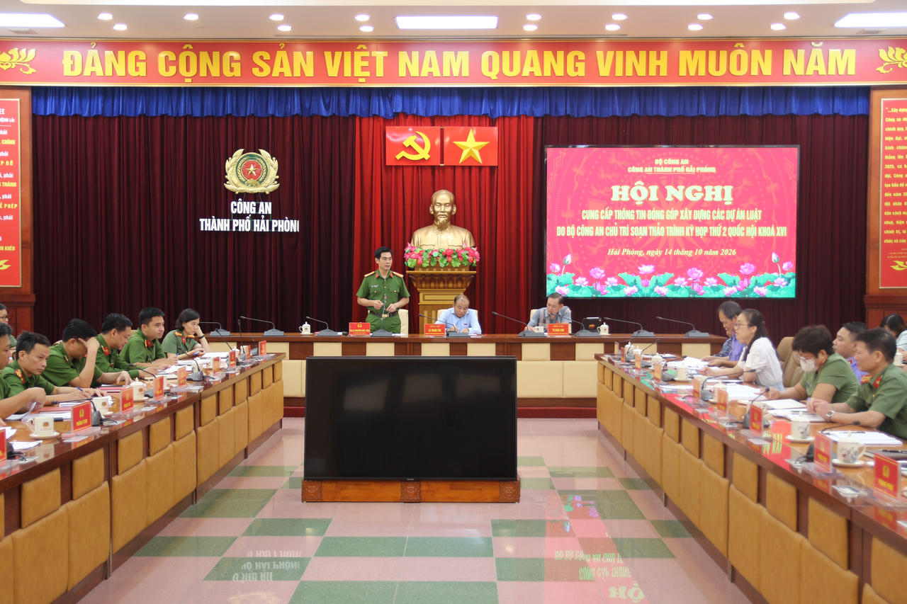 Công an Hải Phòng góp ý các dự án luật do Bộ Công an chủ trì soạn thảo