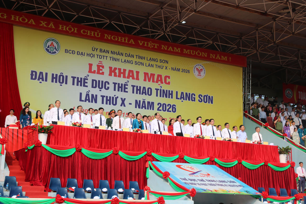 Nhiều lãnh đạo tỉnh Lạng Sơn tham dự Đại hội. Ảnh: Minh Hữu
