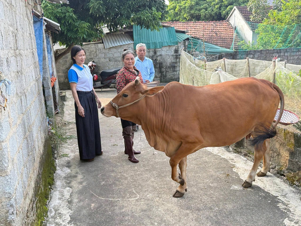 Niềm vui của người dân được hỗ trợ tiếp sức sau thiên tai. (Ảnh: QH)