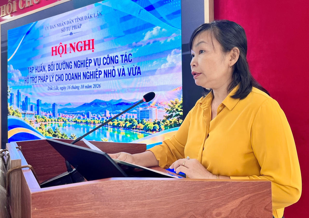 Bà Lê Thị Thanh Thủy - Phó Giám đốc Sở Tư pháp Đắk Lắk. Ảnh: N.Tuân