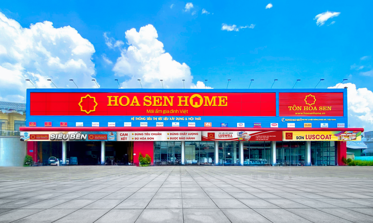 Siêu thị Vật liệu xây dựng và Nội thất Hoa Sen Home.