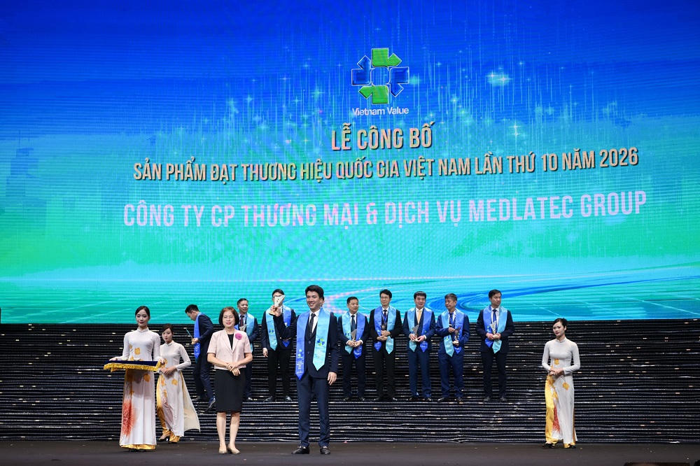 Dịch vụ xét nghiệm MEDLATEC tiếp tục được vinh danh tại Lễ Công bố sản phẩm đạt Thương hiệu quốc gia Việt Nam lần thứ 10 năm 2026