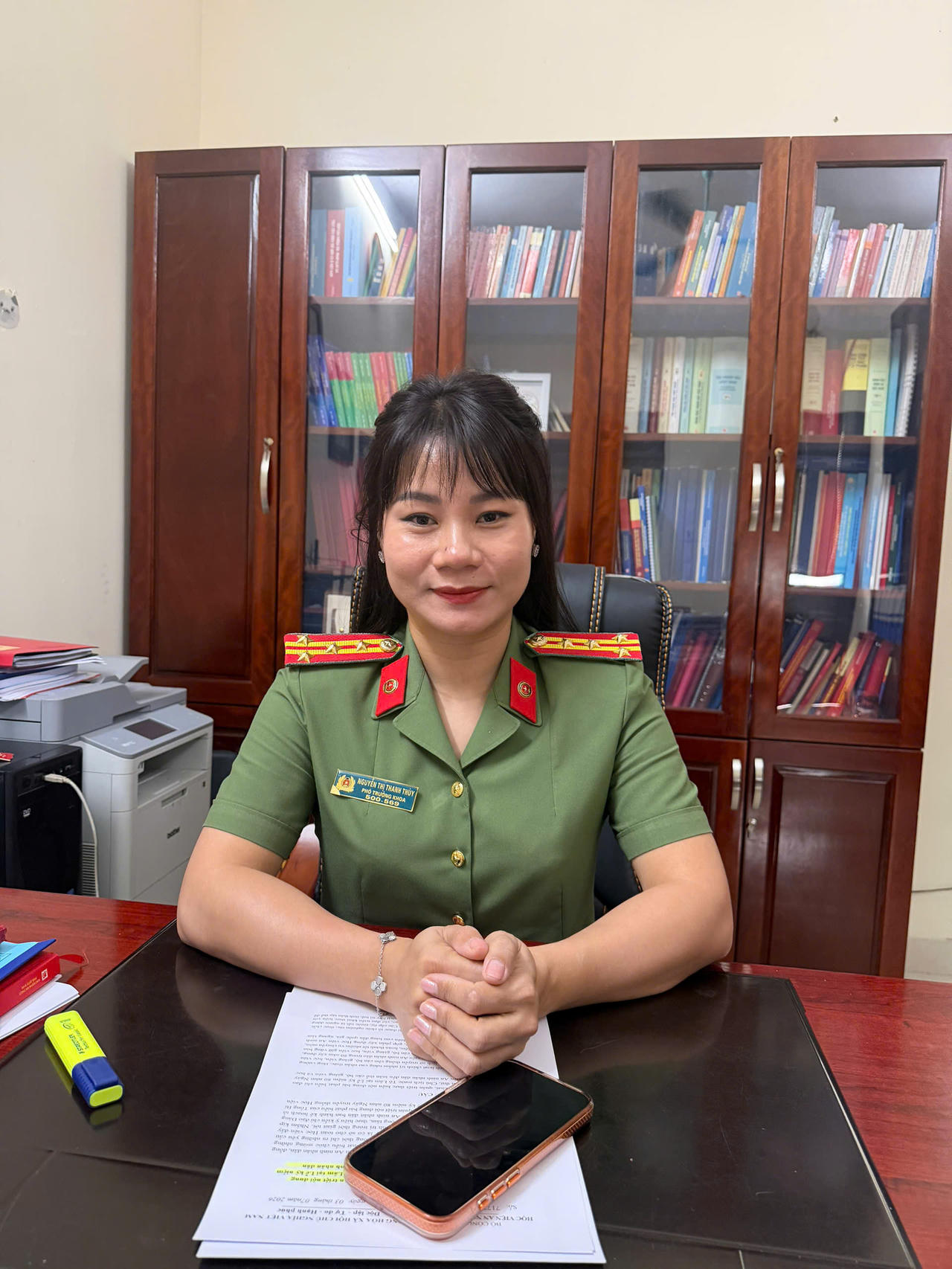 Đại tá Nguyễn Thị Thanh Thùy - Phó Trưởng Khoa Luật, HV ANND. (Ảnh: VH)
