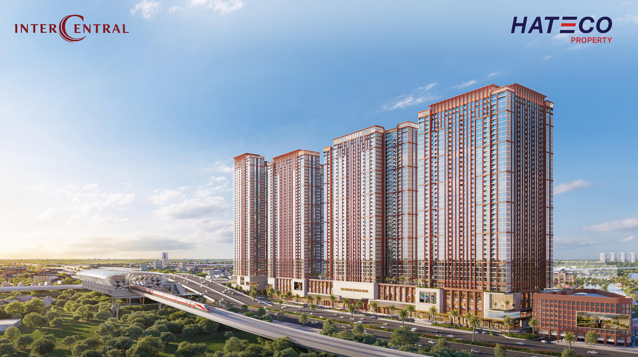 Phân khu cao tầng hiện đại tại InterCentral kết nối trực tiếp với nhà ga metro, hiện thực hóa chuẩn sống tiện nghi theo mô hình TOD quốc tế