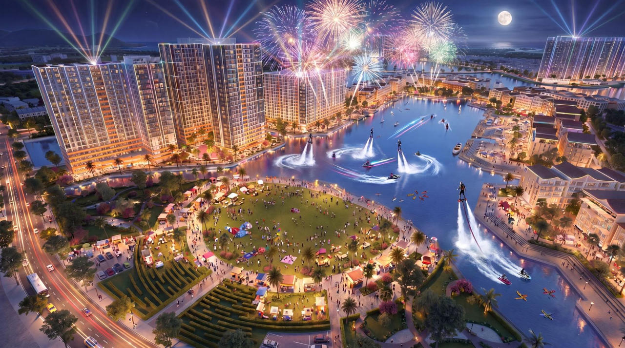 Festival Island quy tụ chợ đêm VUIFest, show diễn, chương trình nghệ thuật và pháo hoa mỗi đêm.