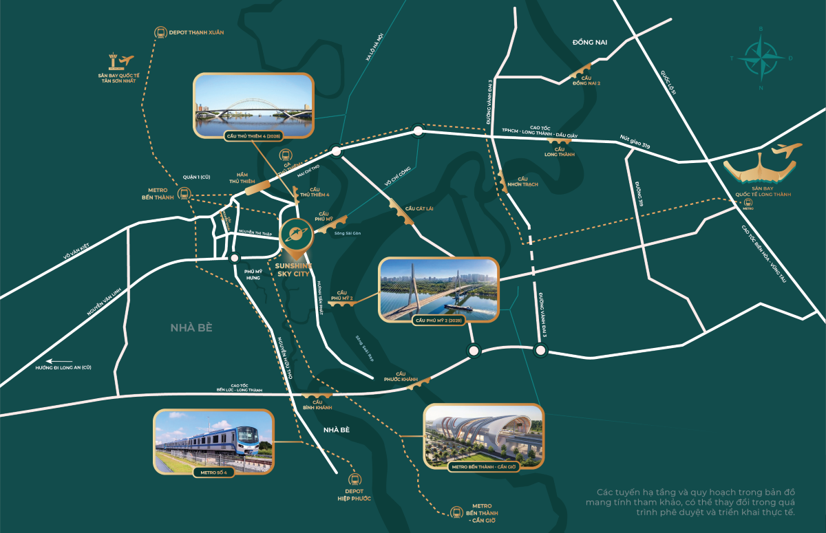 Sunshine Sky City sở hữu tọa độ kết nối chiến lược, hưởng trọn lợi thế từ mạng lưới hạ tầng giao thông nghìn tỷ tại khu Nam TP.HCM.&nbsp;