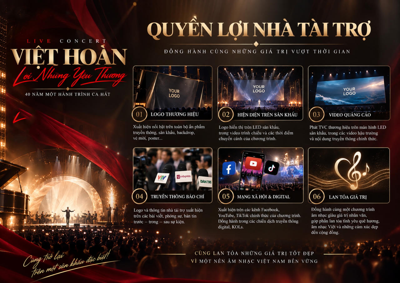 Nghệ sĩ Việt Hoàn kỷ niệm 40 năm ca hát với Live Concert "Lời những thương yêu"