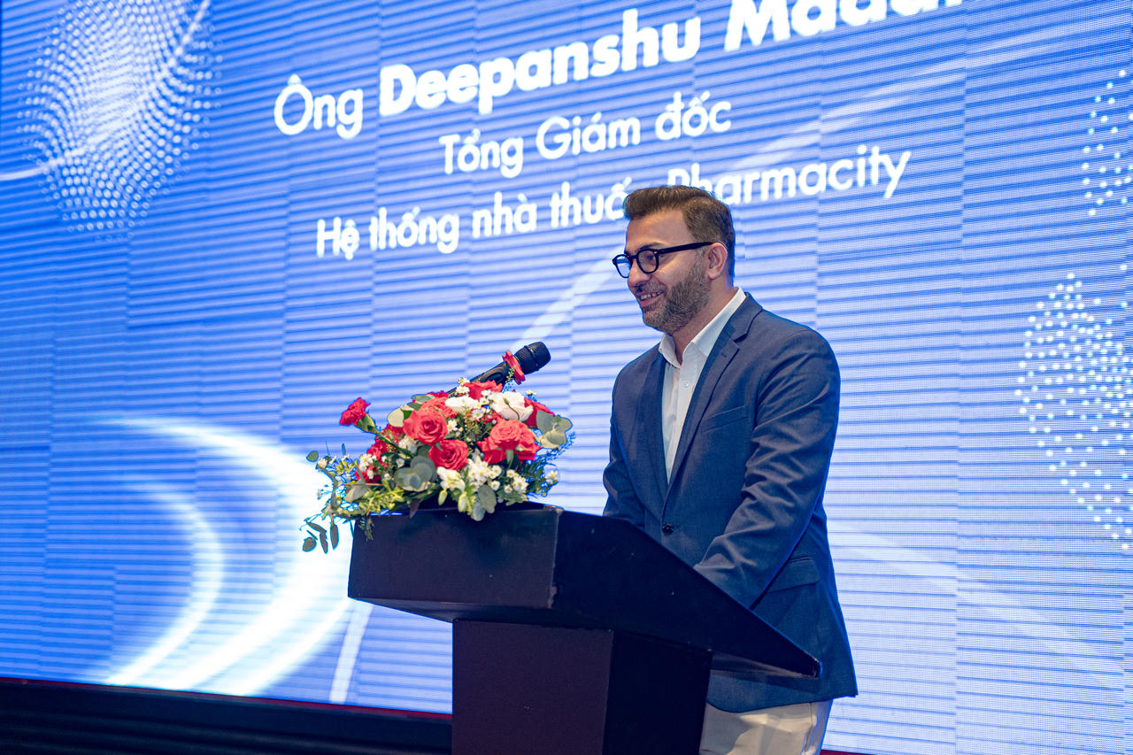 Ông Deepanshu Madan, Tổng Giám đốc Pharmacity, kỳ vọng quan hệ hợp tác chiến lược với Gedeon Richter mang đến những giải pháp tiên tiến cho người dân Việt Nam. Ảnh: Pharmacity