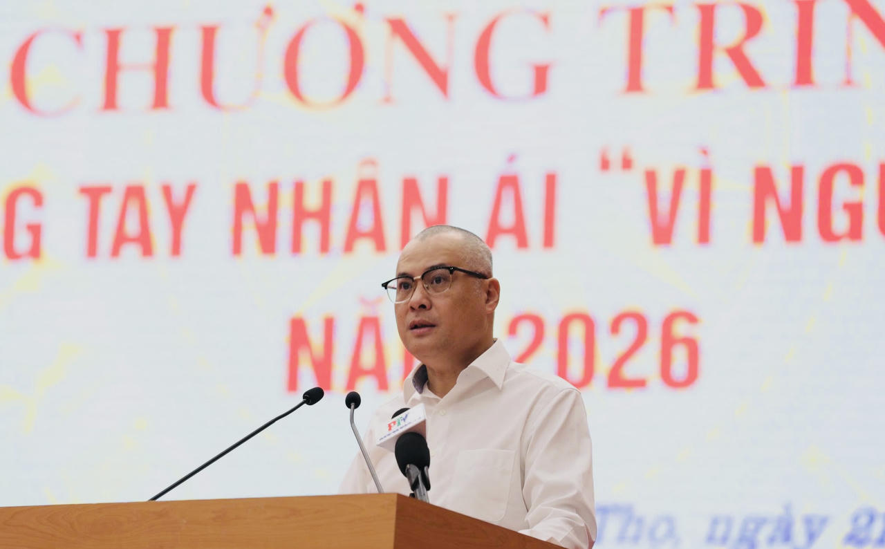 Bí thư Tỉnh ủy Phú Thọ Phạm Đại Dương phát biểu tại chương trình. Ảnh: Xuân Hồng