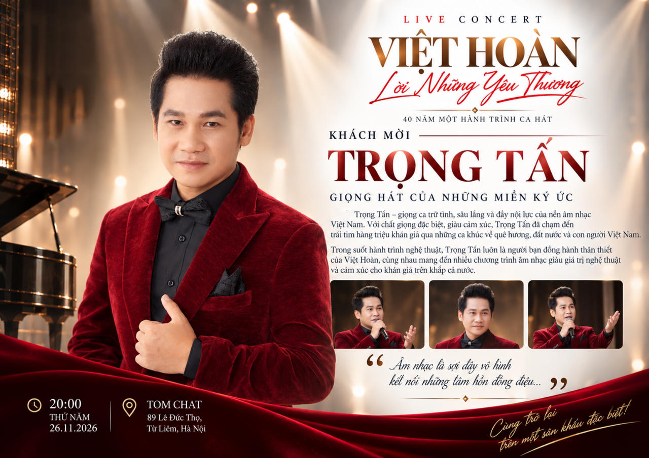 Nghệ sĩ Việt Hoàn kỷ niệm 40 năm ca hát với Live Concert "Lời những thương yêu"
