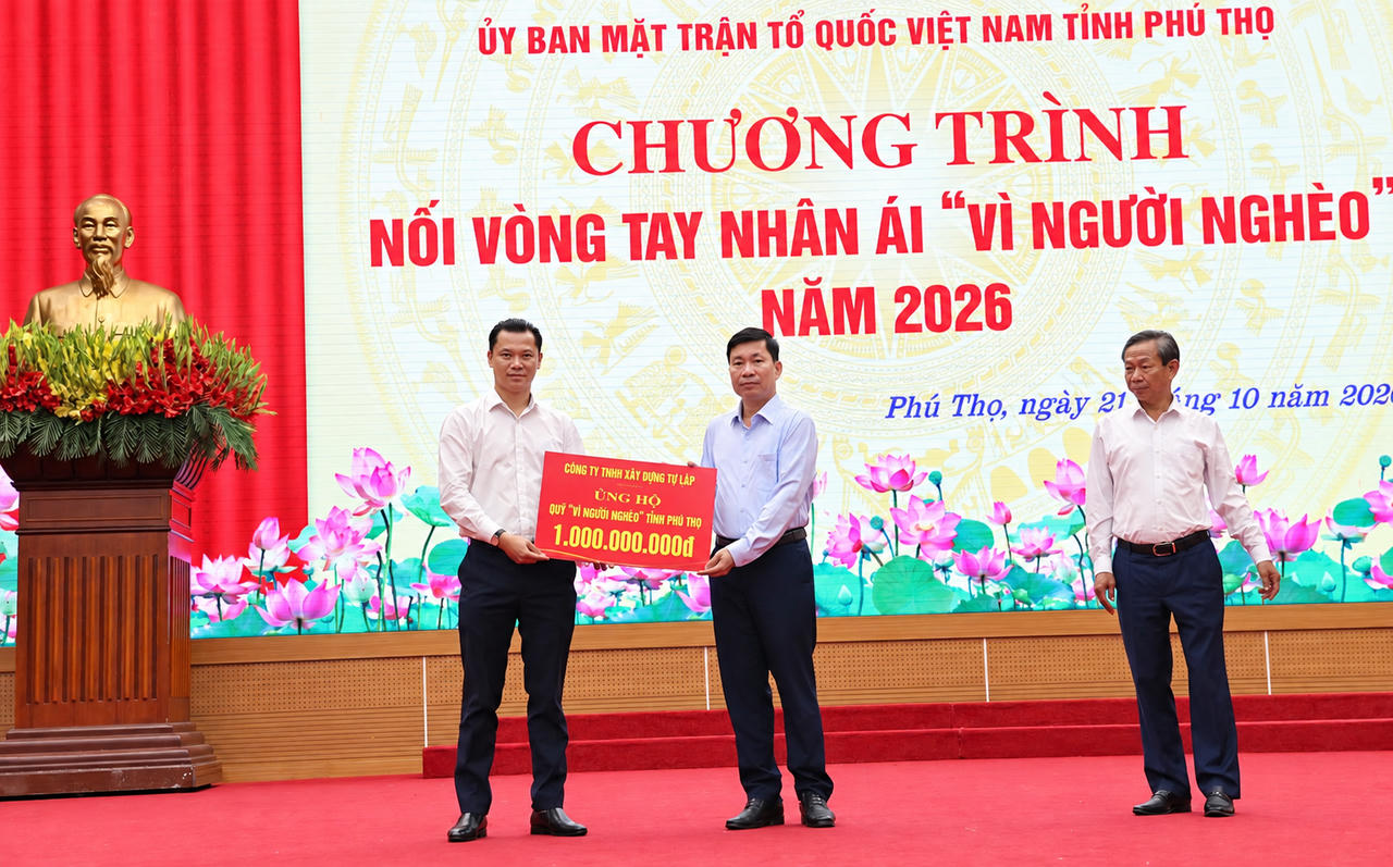 Phú Thọ tiếp nhận 38,7 tỷ đồng ủng hộ người nghèo
