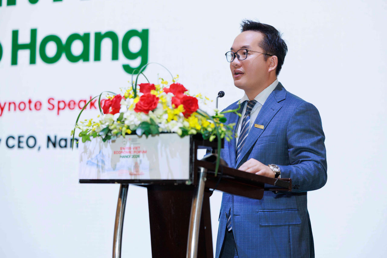 Ông Võ Hoàng Hải – Phó Tổng Giám đốc Nam A Bank phát biểu tại sự kiện.