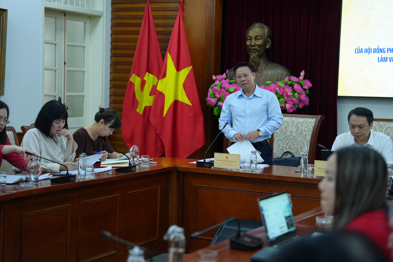 Thứ trưởng Nguyễn Thanh Ngọc phát biểu tại buổi làm việc.