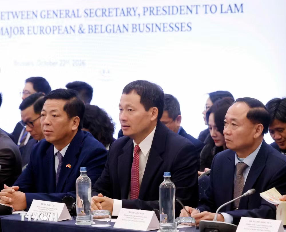 Tổng Bí thư, Chủ tịch nước Tô Lâm dự tọa đàm cấp cao với lãnh đạo doanh nghiệp tiêu biểu châu Âu và Bỉ- Ảnh 4.