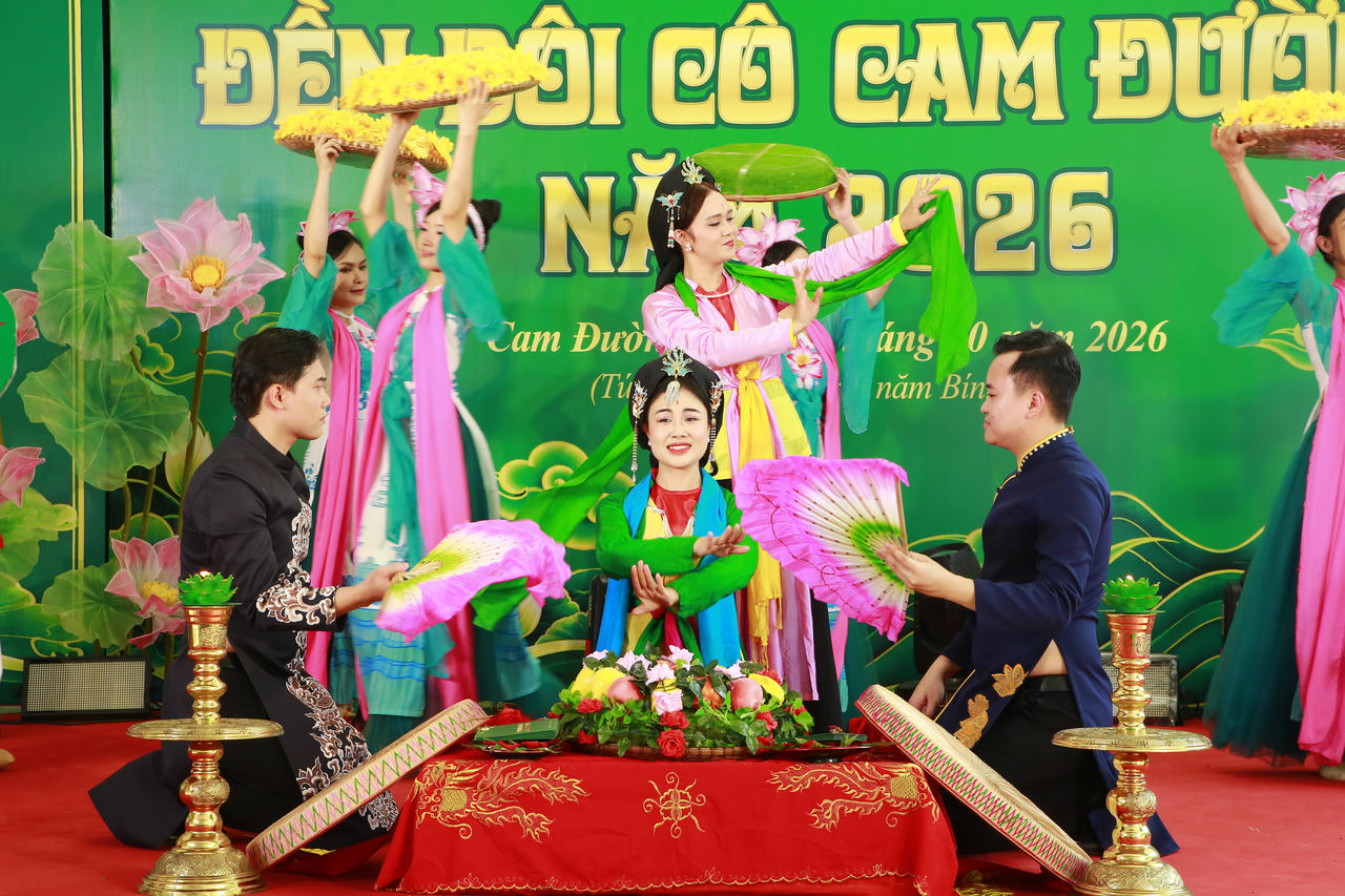 Khai hội Đền Đôi Cô Cam Đường năm 2026