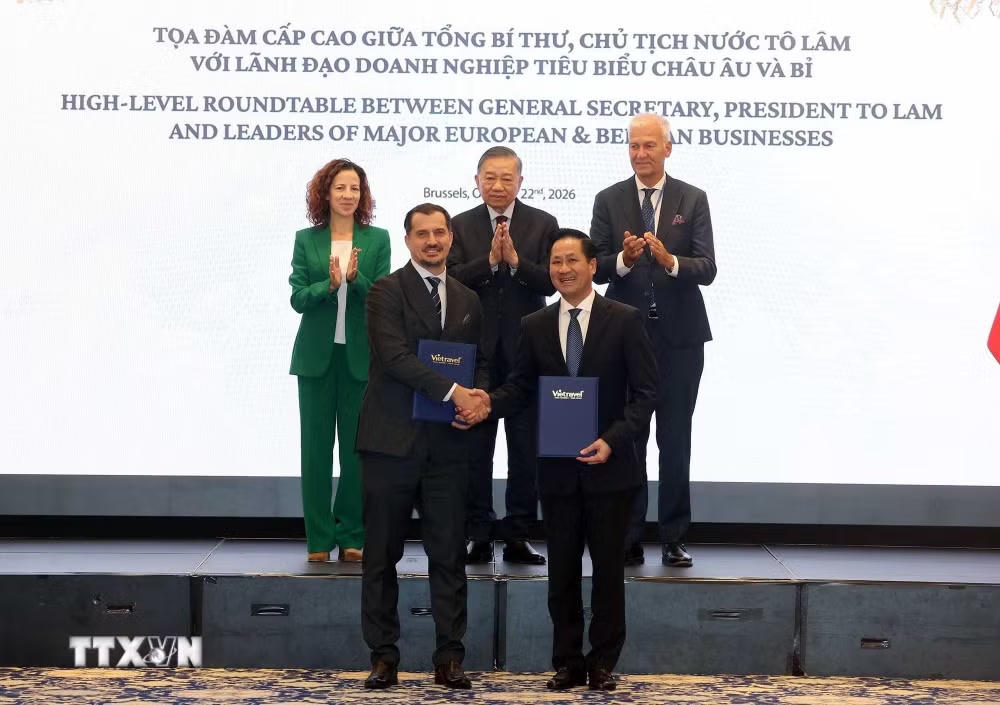 Tổng Bí thư, Chủ tịch nước Tô Lâm dự tọa đàm cấp cao với lãnh đạo doanh nghiệp tiêu biểu châu Âu và Bỉ- Ảnh 5.