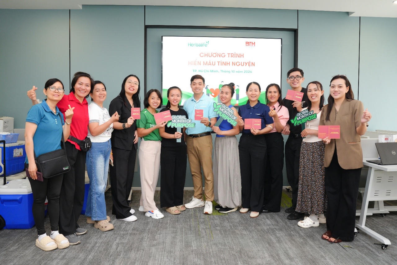 Herbalife Việt Nam tổ chức Ngày Hiến máu tình nguyện 2026, tiếp nhận 183 đơn vị máu tại Hà Nội và TP Hồ Chí Minh