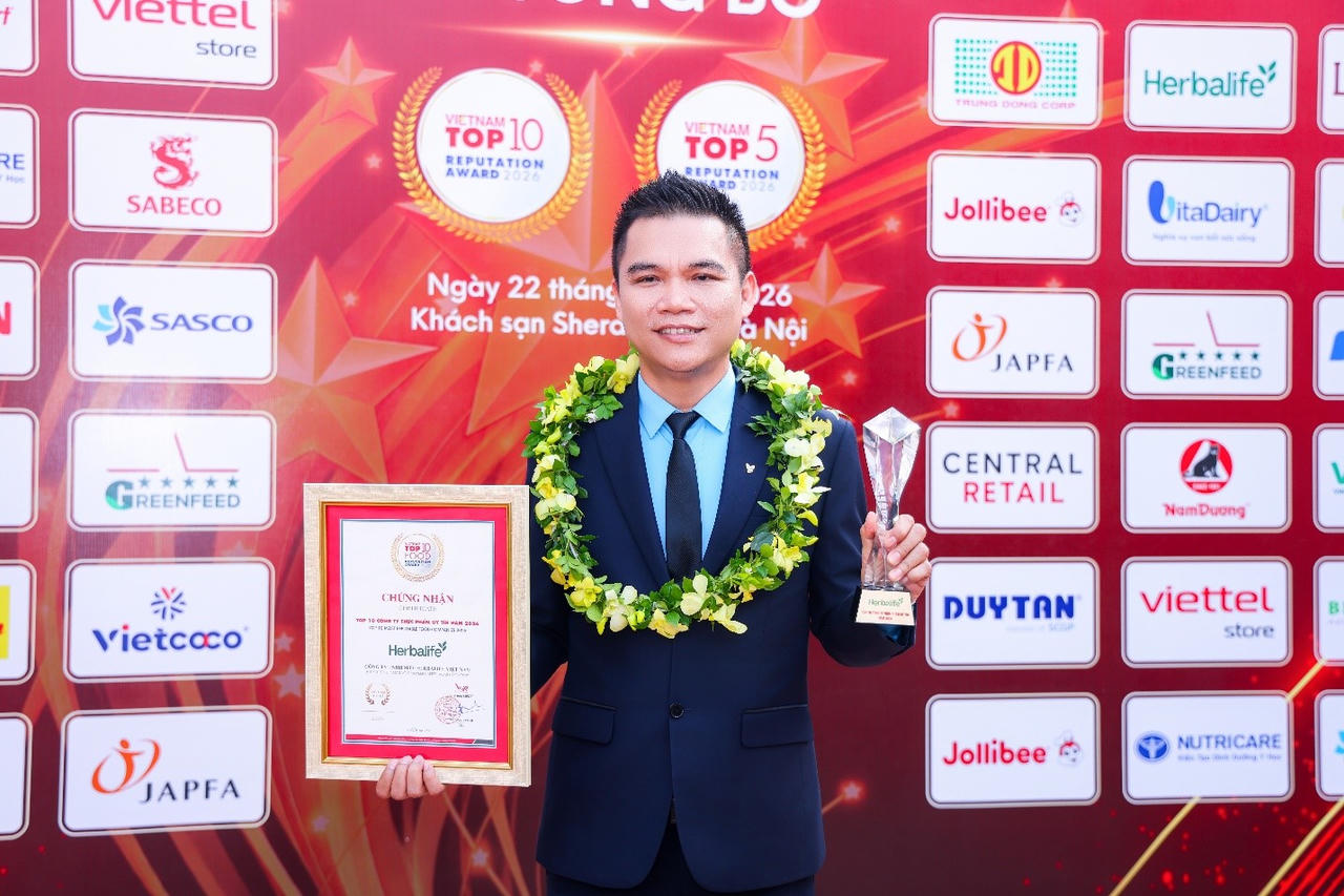 Herbalife Việt Nam 6 năm liên tiếp được vinh danh trong Top 10 Công ty Thực phẩm uy tín