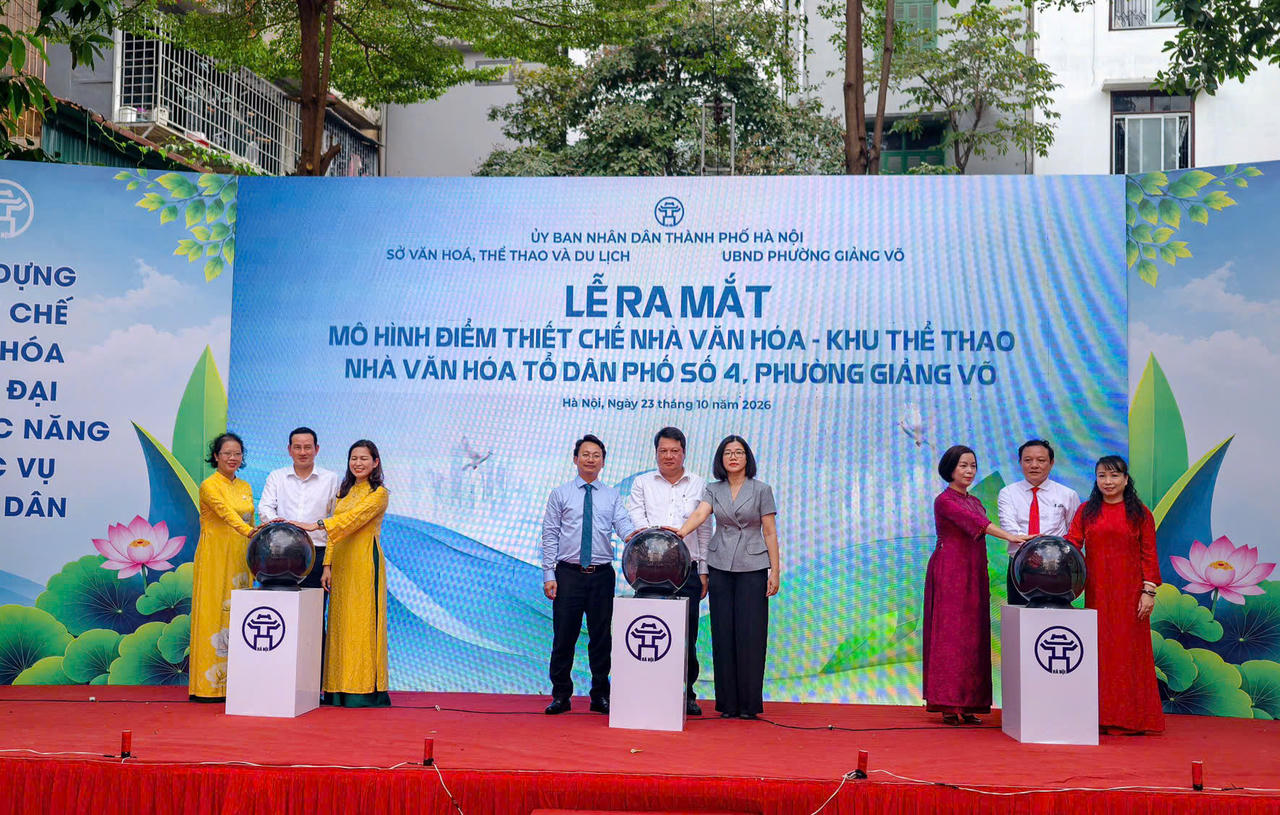 Hà Nội: Ra mắt 2 mô hình điểm tổ chức hoạt động tại thiết chế văn hóa tổ dân phố 