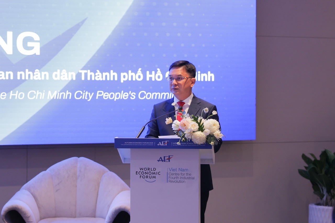  Phó Chủ tịch UBND TP HCM Nguyễn Mạnh Cường phát biểu tại diễn đàn. (Ảnh: BTC).