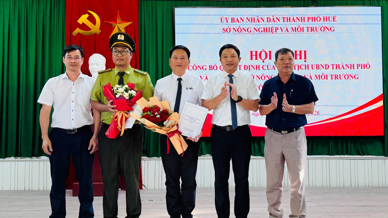 TP Huế: Giao quyền Chi cục trưởng Kiểm lâm, bổ nhiệm Giám đốc Ban Quản lý Rừng và Bảo tồn thiên nhiên