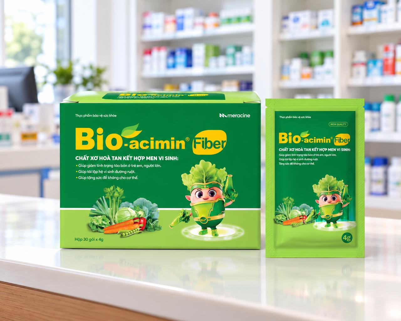 Bio-acimin Fiber là giải pháp hỗ trợ hiệu quả dành cho người bị táo bón do IBS (Ảnh do Meracine cung cấp)