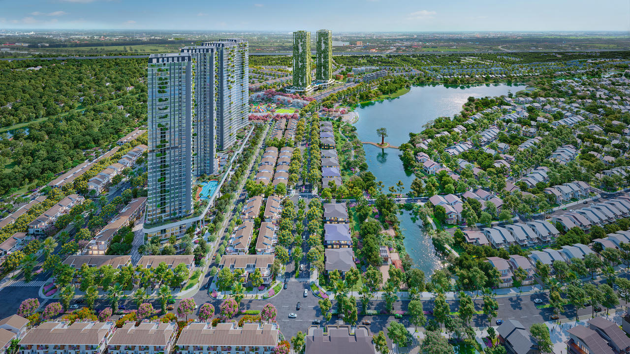 Các quảng trường bao quanh Rừng Hồng tạo nhịp sống sôi động, tươi vui.