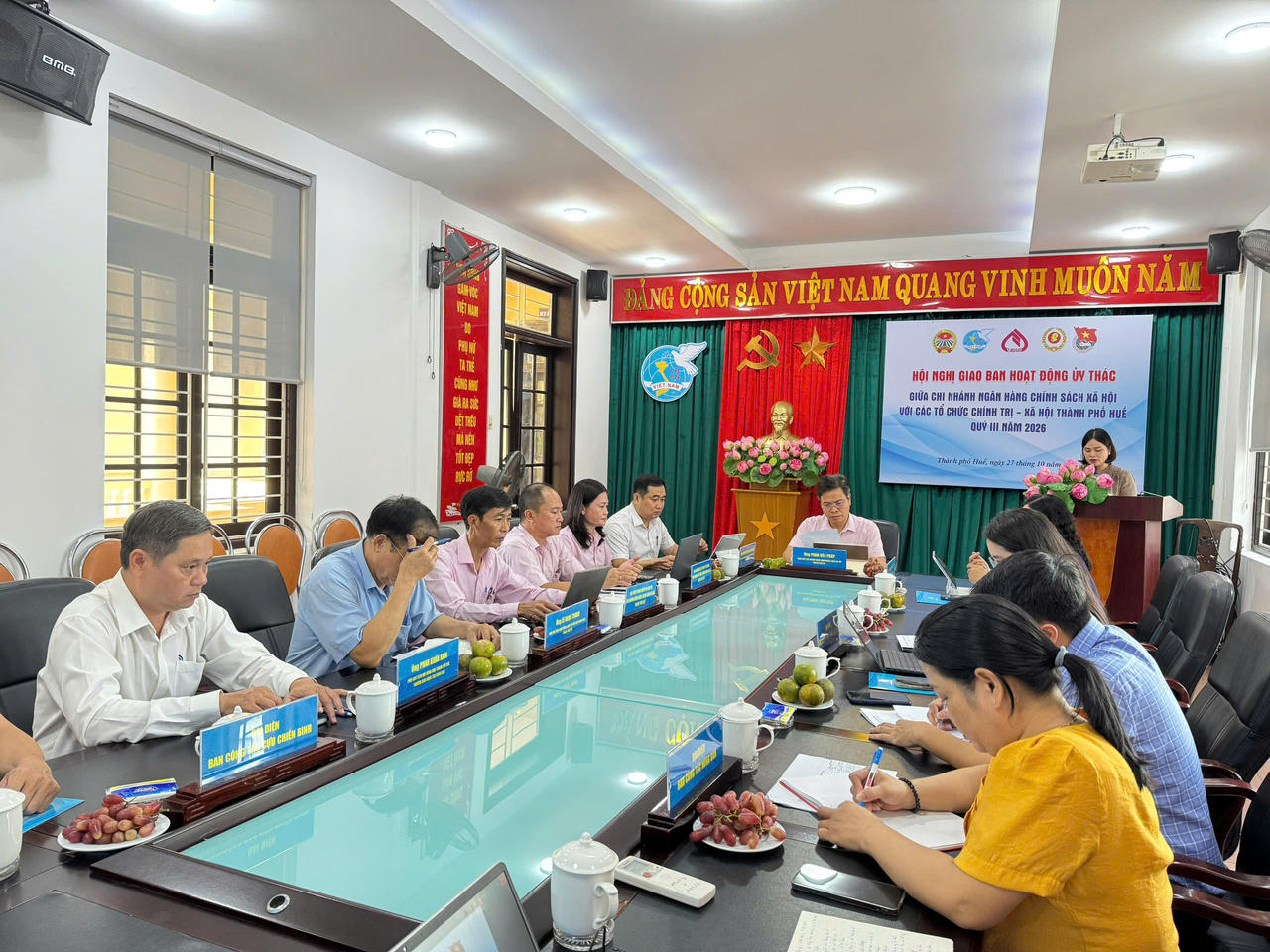 Theo Chi nhánh NHCSXH TP Huế, đến ngày 30/9/2026, tổng dư nợ tín dụng của đơn vị đạt 6.399.149 triệu đồng. (Ảnh: TN) 