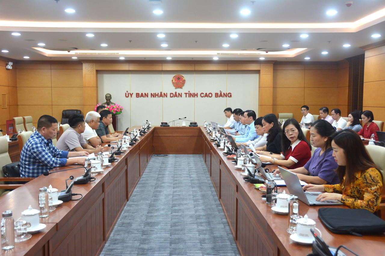 Quang cảnh buổi làm việc. Ảnh: caobang.gov.vn