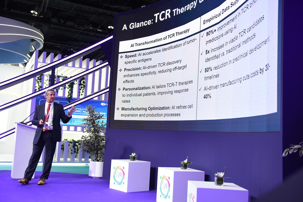 Phiên trình bày về ứng dụng AI tại Abu Dhabi Global Health Week 2025.