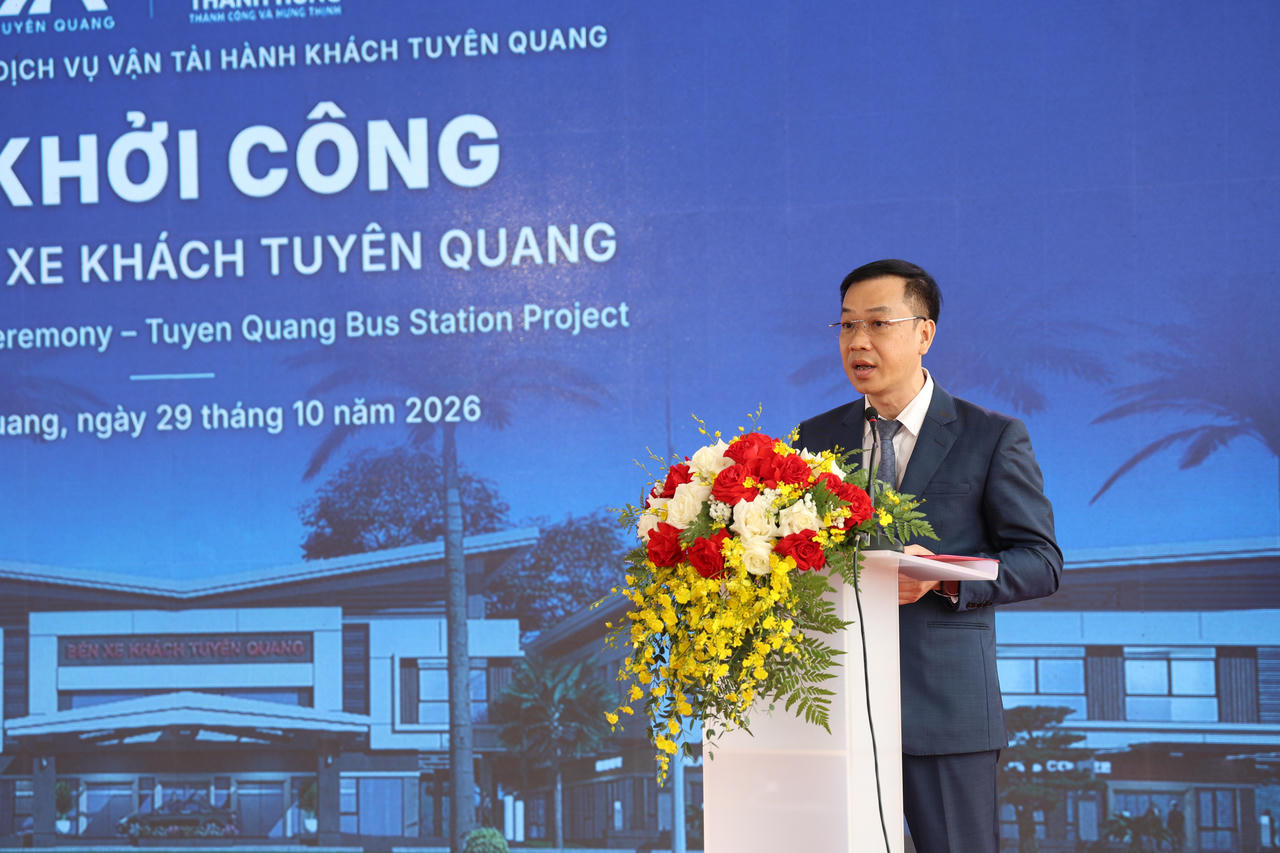 Đại diện Chủ đầu tư phát biểu tại buổi lễ. (Ảnh: PV)