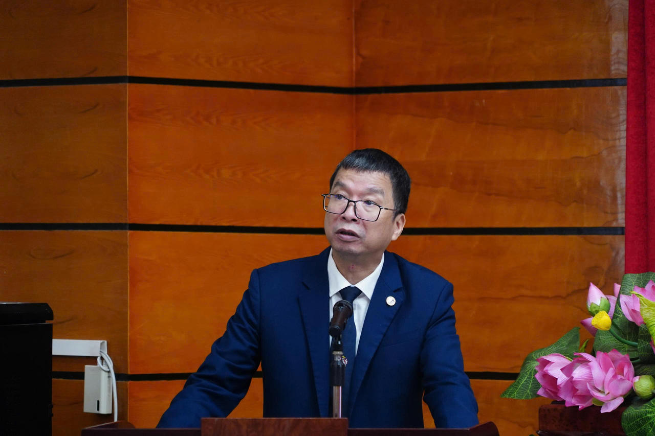 PGS.TS. Nguyễn Văn Quang, Phó Hiệu trưởng Trường Đại học Luật Hà Nội phát biểu khai mạc Hội thảo.