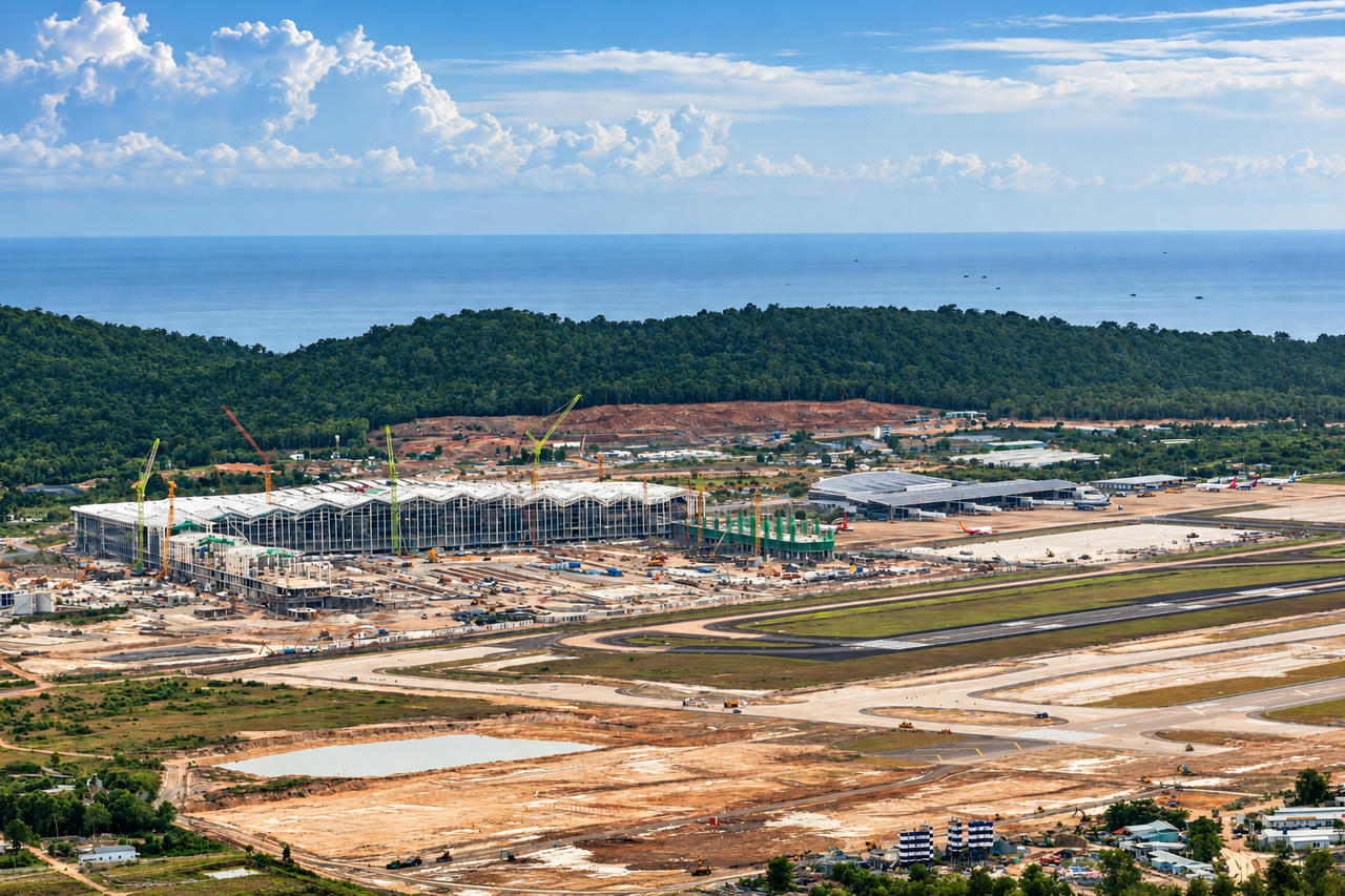 Cận cảnh công trường sân bay Phú Quốc tăng tốc hoàn thiện trước thềm APEC 2027