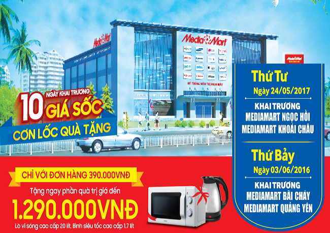 MediaMart rầm rộ khai trương thêm 4 siêu thị điện máy mới