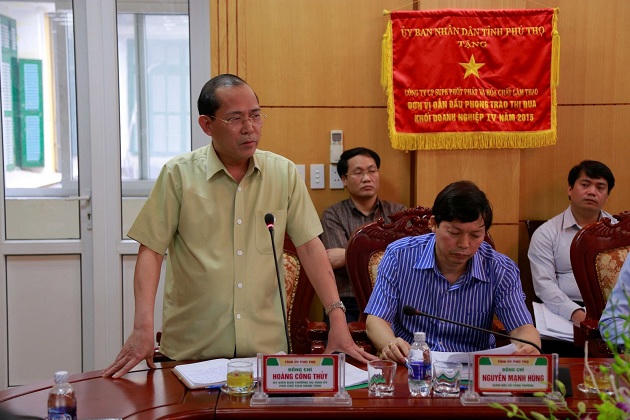 Đồng chí Bí thư tỉnh ủy Hoàng Dân Mạc thăm và làm việc tại Công ty CP Supe PP&HC Lâm Thao