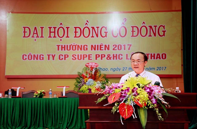 Đại hội đồng cổ đông năm 2017 Công ty CP Supe Phốt phát và Hóa chất Lâm Thao