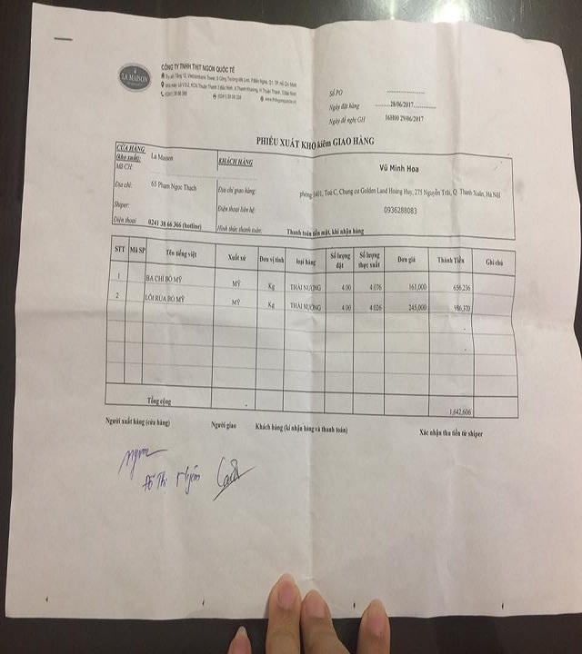 LA MAISON bán thịt mốc xanh cho người tiêu dùng ?