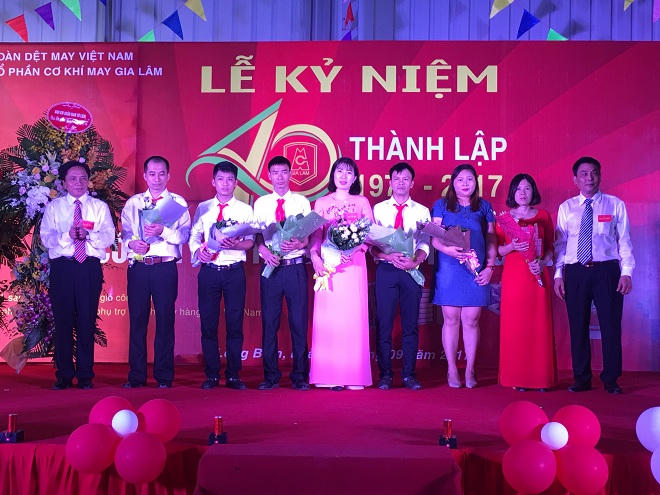 Công ty Cổ Phần cơ khí may Gia Lâm tổ chức kỉ niệm 40 năm thành lập