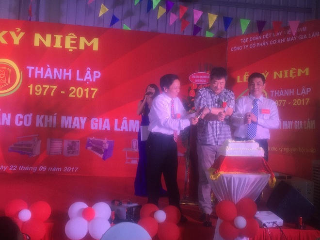 Công ty Cổ Phần cơ khí may Gia Lâm tổ chức kỉ niệm 40 năm thành lập